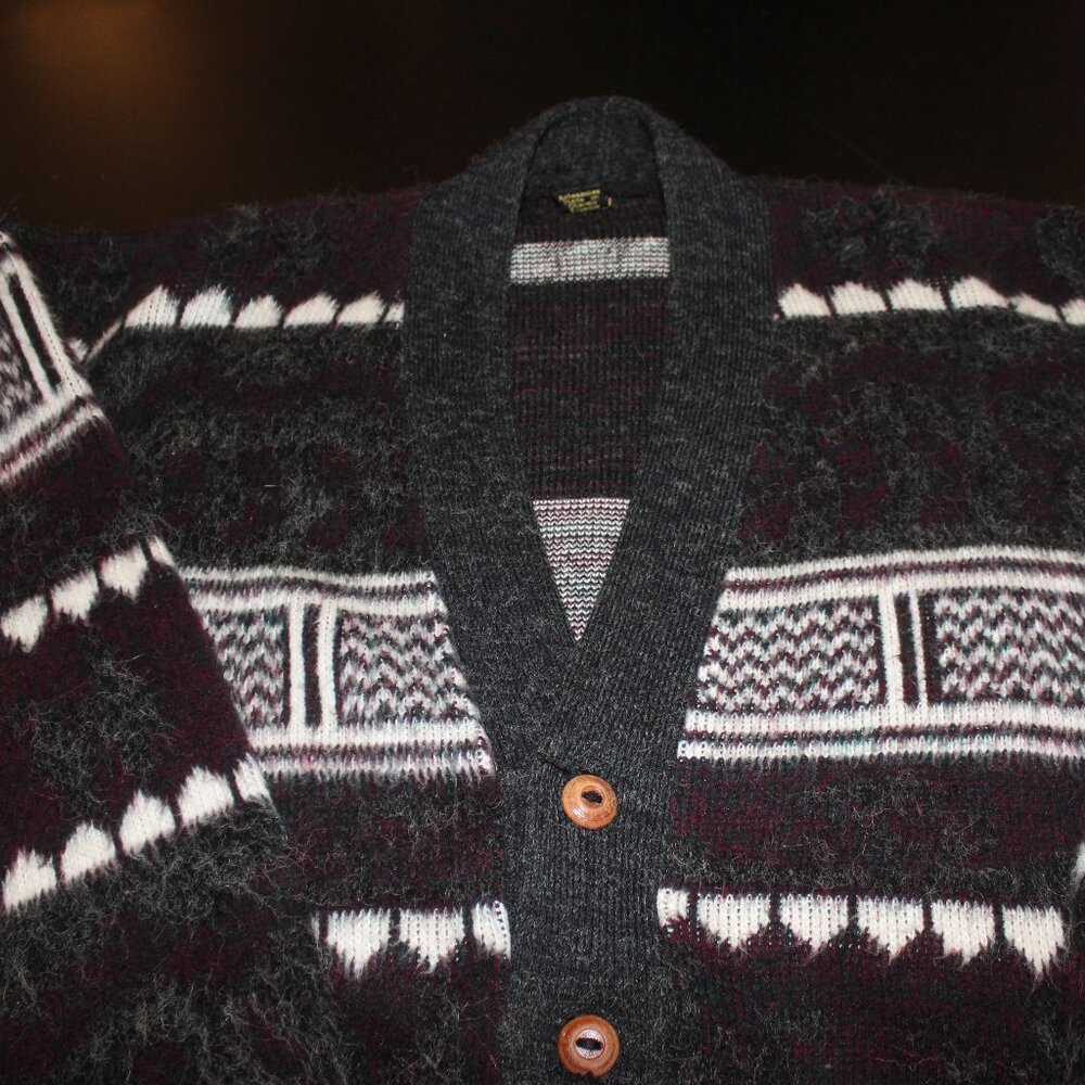 Andes Artesania Alpaca Wool Cardigan Sweater Mens XL ? Vintage